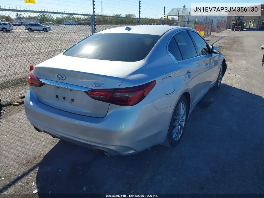 JN1EV7AP3JM356130 2018 Infiniti Q50 3.0T Luxe