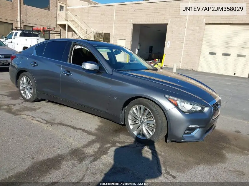 JN1EV7AP2JM358029 2018 Infiniti Q50 3.0T Luxe