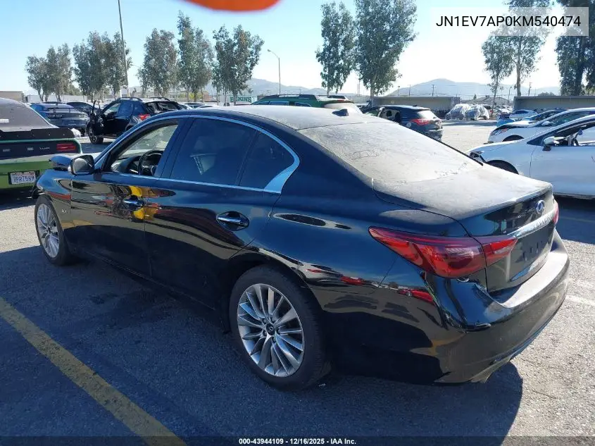 JN1EV7AP0KM540474 2019 Infiniti Q50 3.0T Luxe