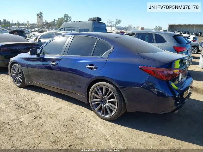 JN1FV7DP5NM370178 2022 Infiniti Q50 Red Sport 400