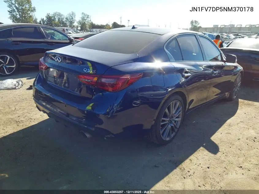 JN1FV7DP5NM370178 2022 Infiniti Q50 Red Sport 400