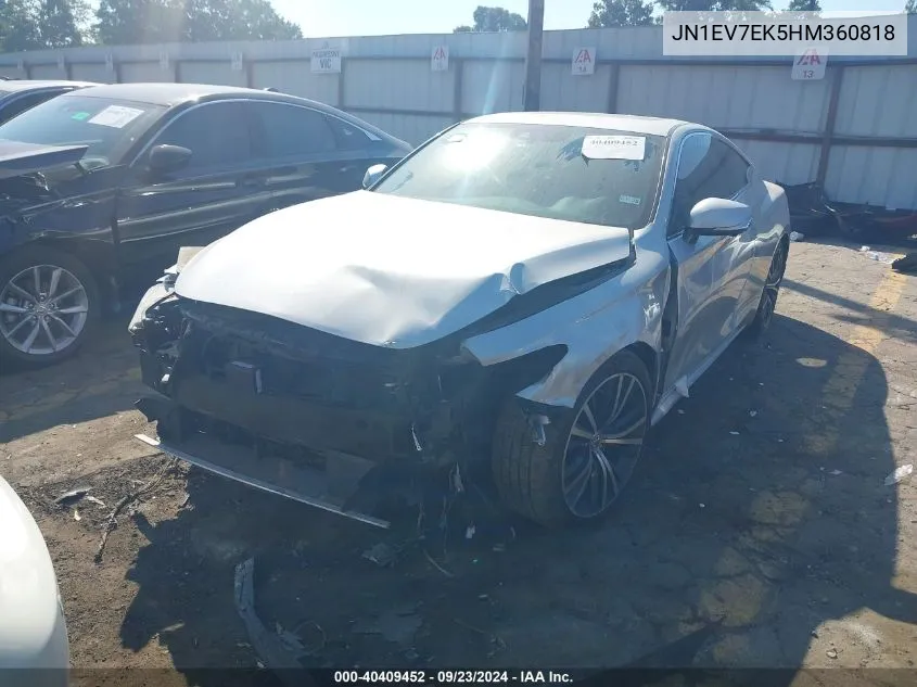 JN1EV7EK5HM360818 2017 Infiniti Q60 3.0T Premium