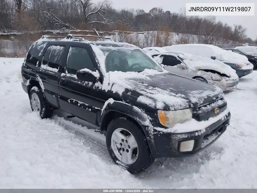 JNRDR09Y11W219807 2001 Infiniti Qx4 Luxury