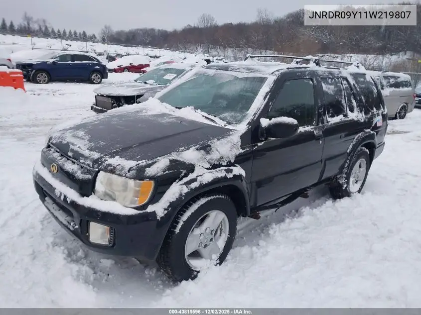 JNRDR09Y11W219807 2001 Infiniti Qx4 Luxury