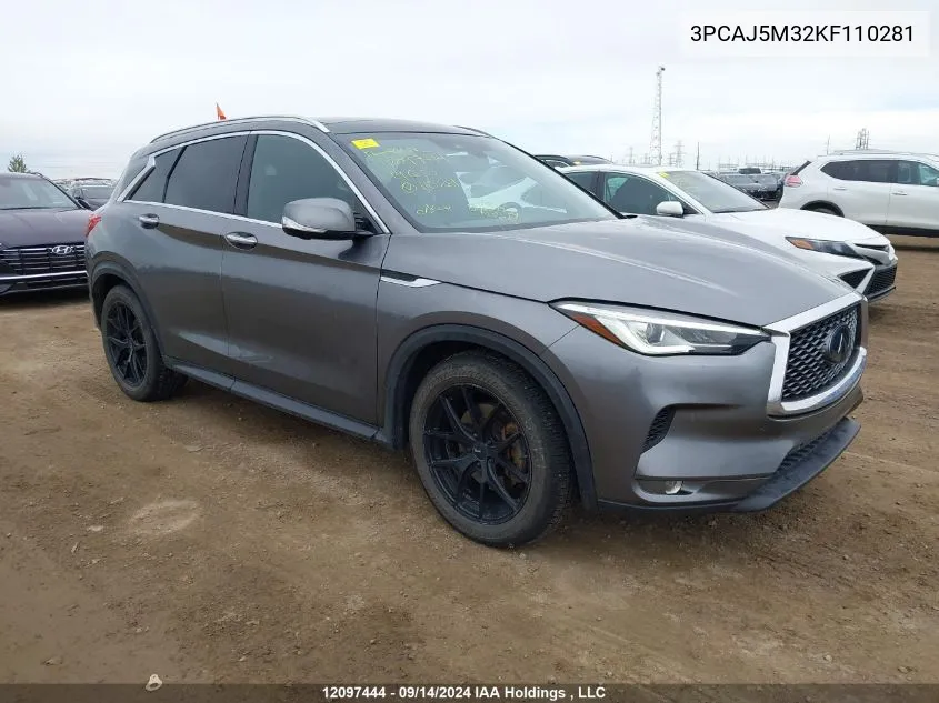 3PCAJ5M32KF110281 2019 Infiniti Qx50 Essential/Pure