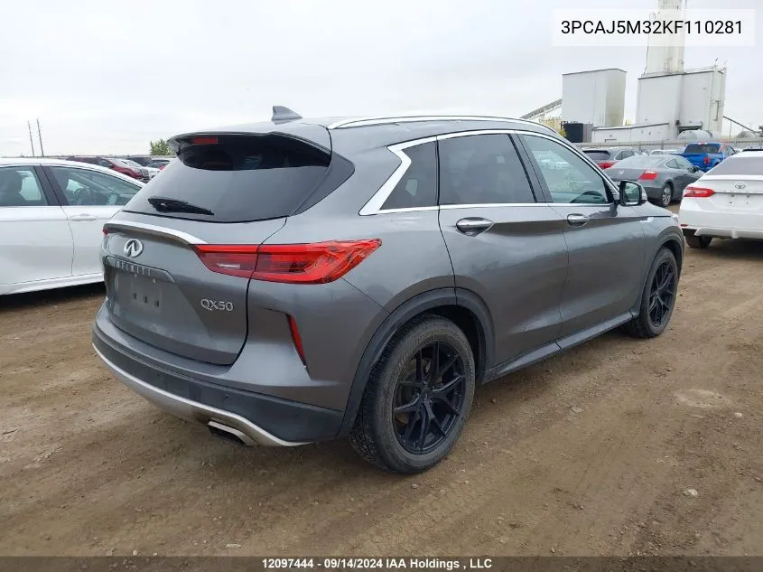 3PCAJ5M32KF110281 2019 Infiniti Qx50 Essential/Pure