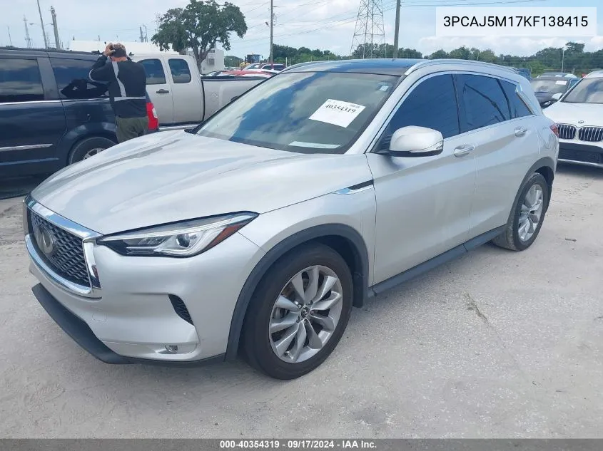 3PCAJ5M17KF138415 2019 Infiniti Qx50 Luxe