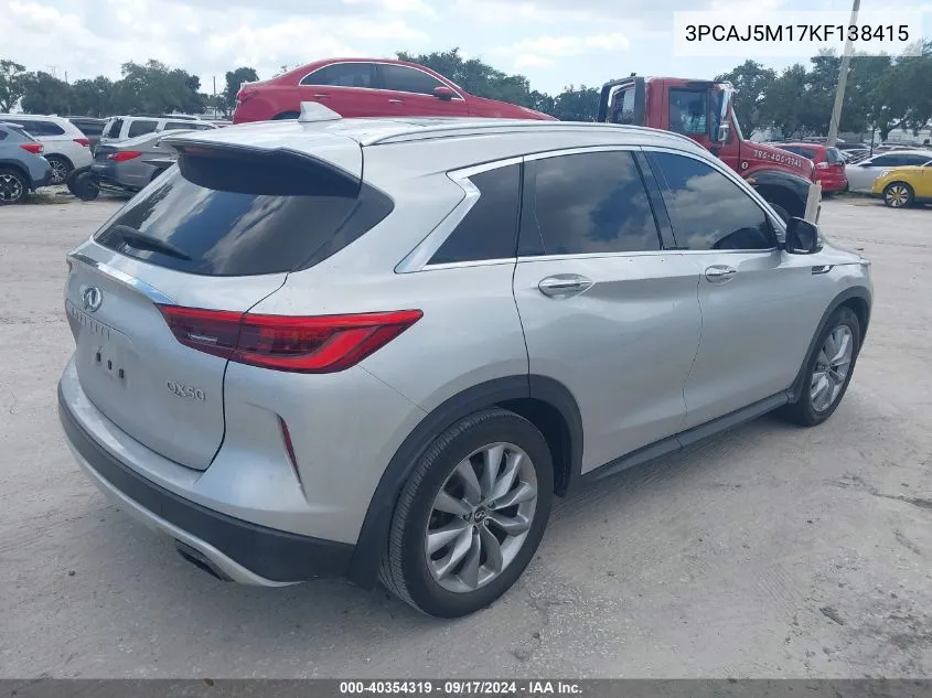 3PCAJ5M17KF138415 2019 Infiniti Qx50 Luxe