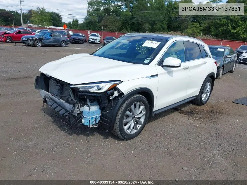 3PCAJ5M33KF137831 2019 Infiniti Qx50 Luxe