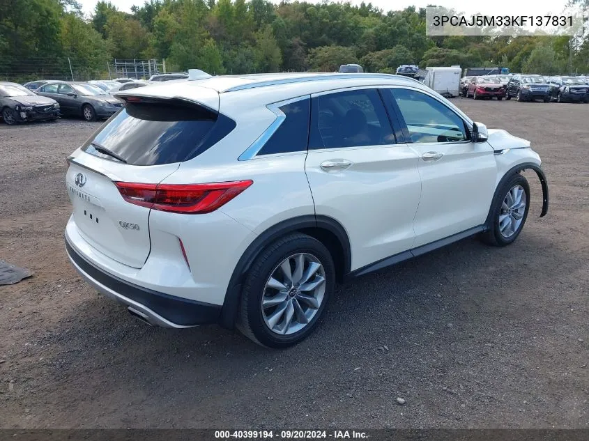 3PCAJ5M33KF137831 2019 Infiniti Qx50 Luxe