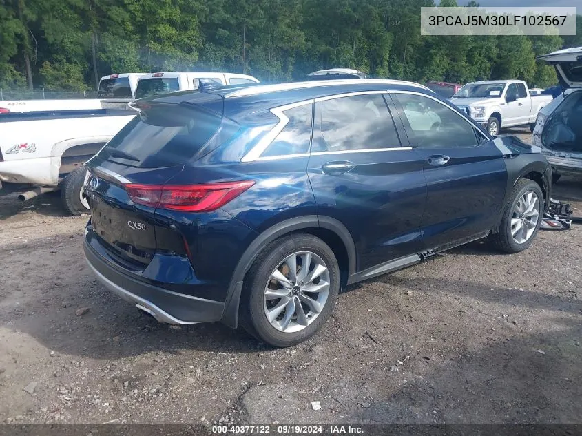 3PCAJ5M30LF102567 2020 Infiniti Qx50 Luxe Awd