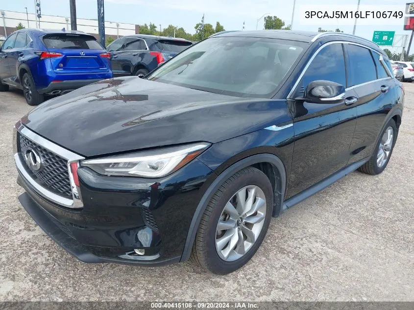 3PCAJ5M16LF106749 2020 Infiniti Qx50 Luxe