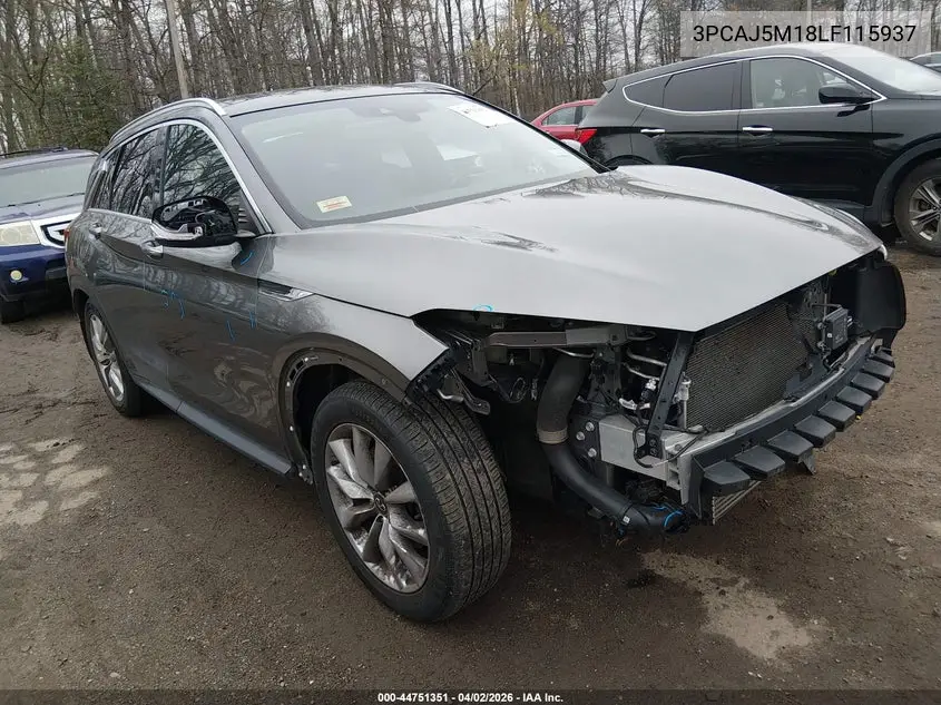 2020 Infiniti Qx50 Luxe VIN: 3PCAJ5M18LF115937 Lot: 44751351