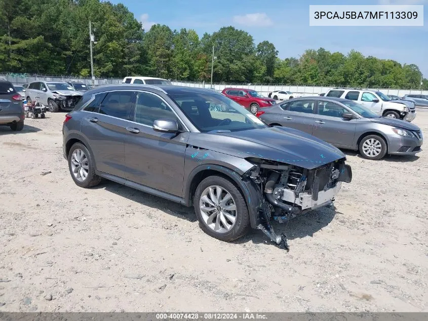 3PCAJ5BA7MF113309 2021 Infiniti Qx50 Luxe