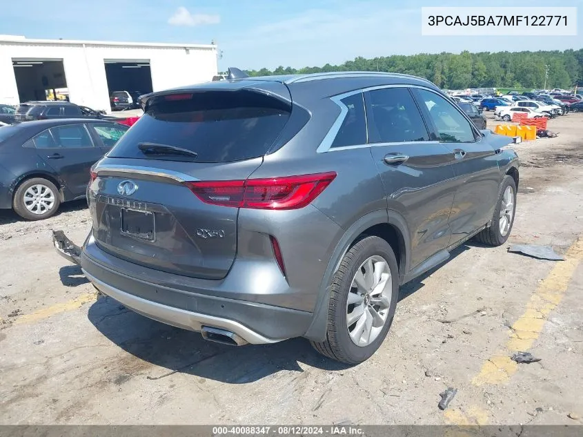 3PCAJ5BA7MF122771 2021 Infiniti Qx50 Luxe