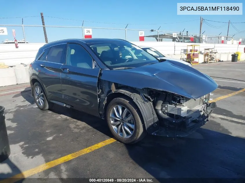 3PCAJ5BA1MF118490 2021 Infiniti Qx50 Luxe