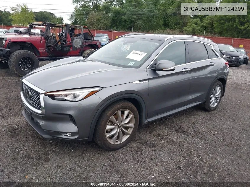 3PCAJ5BB7MF124299 2021 Infiniti Qx50 Luxe Awd