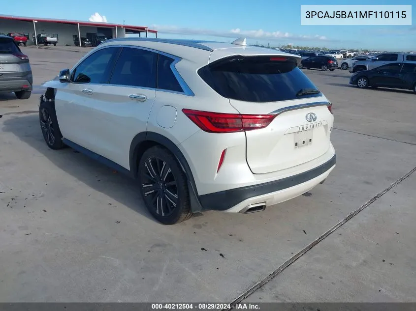 3PCAJ5BA1MF110115 2021 Infiniti Qx50 Luxe