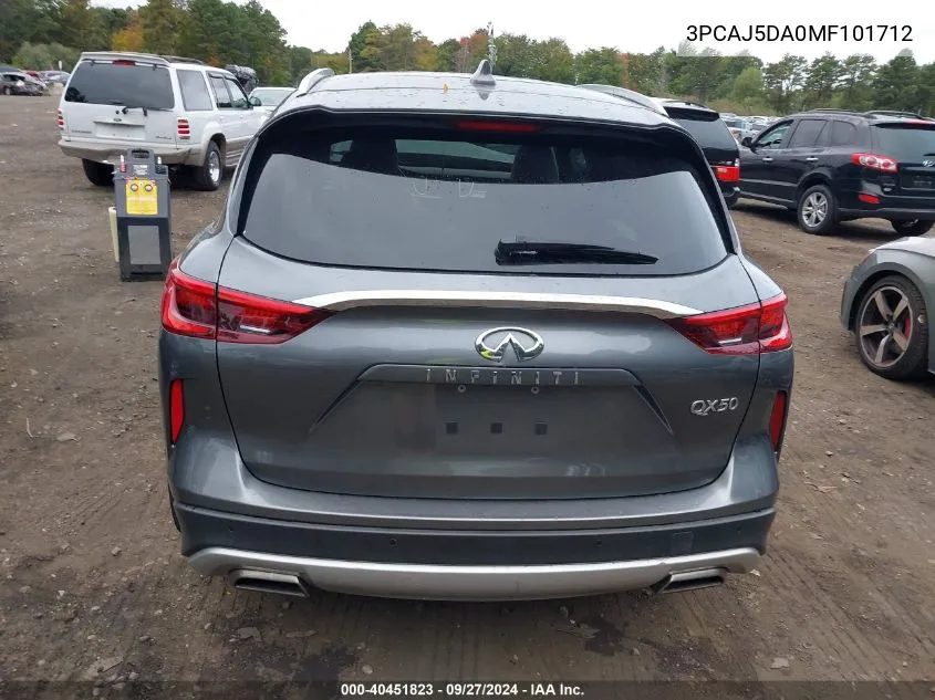 3PCAJ5DA0MF101712 2021 Infiniti Qx50 Autograph