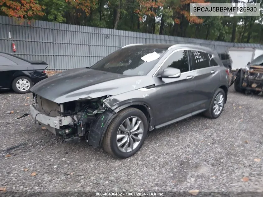 3PCAJ5BB9MF126930 2021 Infiniti Qx50 Luxe Awd