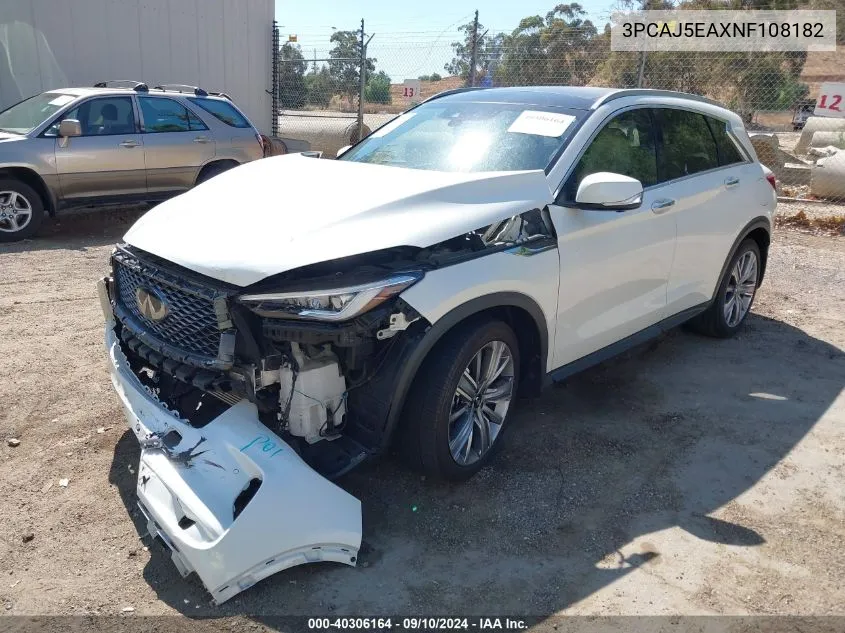 3PCAJ5EAXNF108182 2022 Infiniti Qx50 Sensory