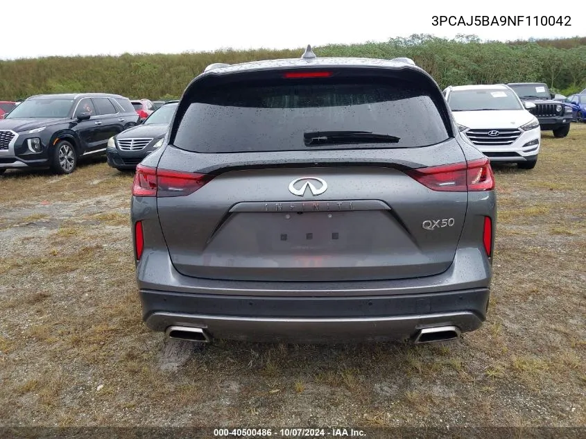 3PCAJ5BA9NF110042 2022 Infiniti Qx50 Luxe