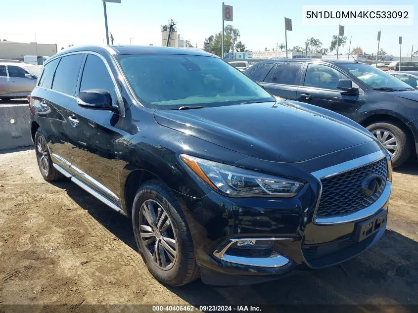 5N1DL0MN4KC533092 2019 Infiniti Qx60 Luxe