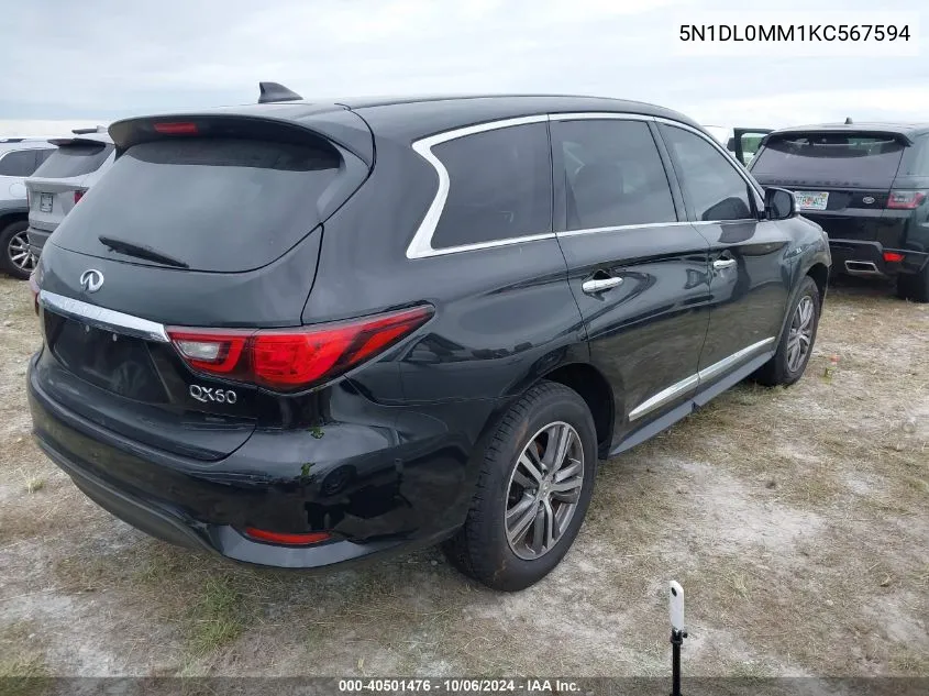 5N1DL0MM1KC567594 2019 Infiniti Qx60 Pure