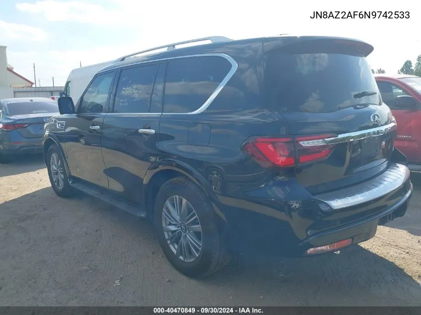 JN8AZ2AF6N9742533 2022 Infiniti Qx80 Luxe