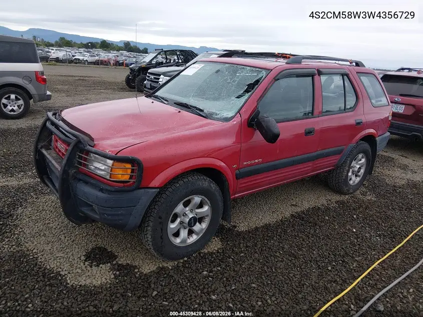 1998 Isuzu Rodeo Ls/S VIN: 4S2CM58W3W4356729 Lot: 45309428