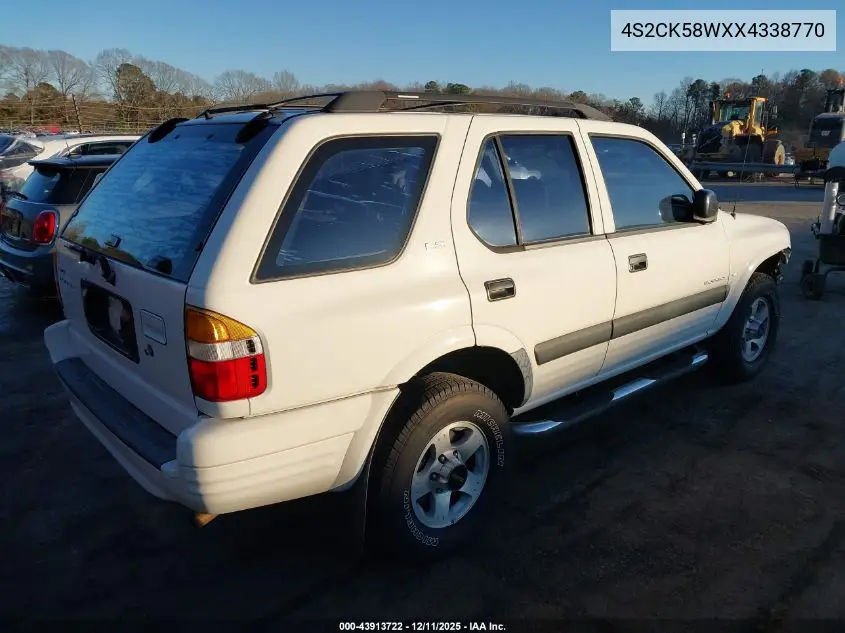 4S2CK58WXX4338770 1999 Isuzu Rodeo Ls/Lse/S 3.2L