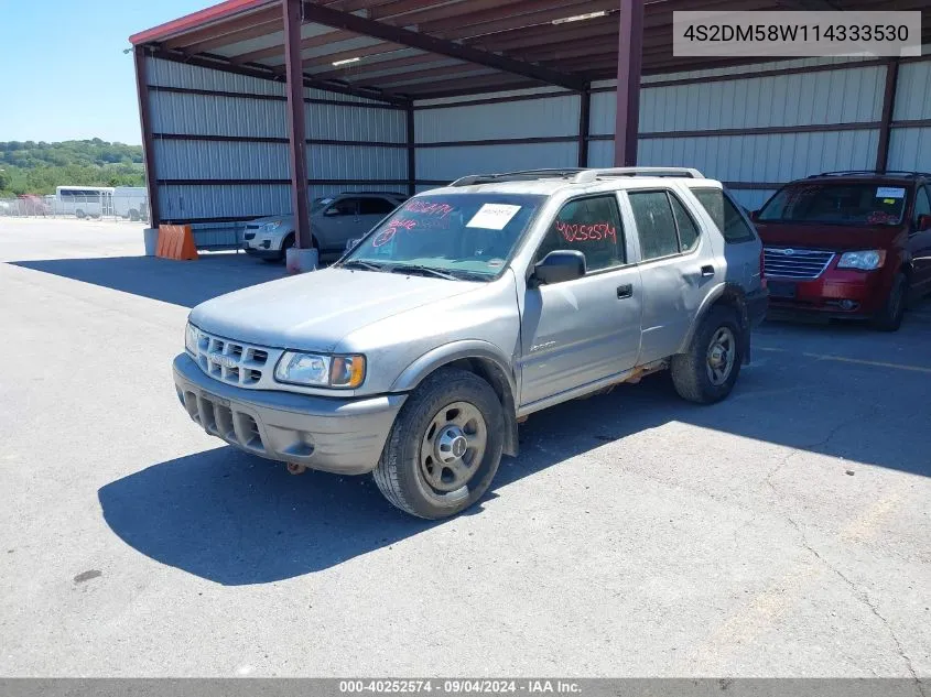 4S2DM58W114333530 2001 Isuzu Rodeo Ls 3.2L/Ls 3.2L V6/Lse 3.2L V6/S/S 3.2L V6