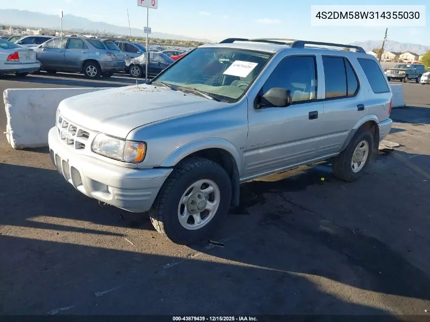 4S2DM58W314355030 2001 Isuzu Rodeo Ls 3.2L/Ls 3.2L V6/Lse 3.2L V6/S/S 3.2L V6