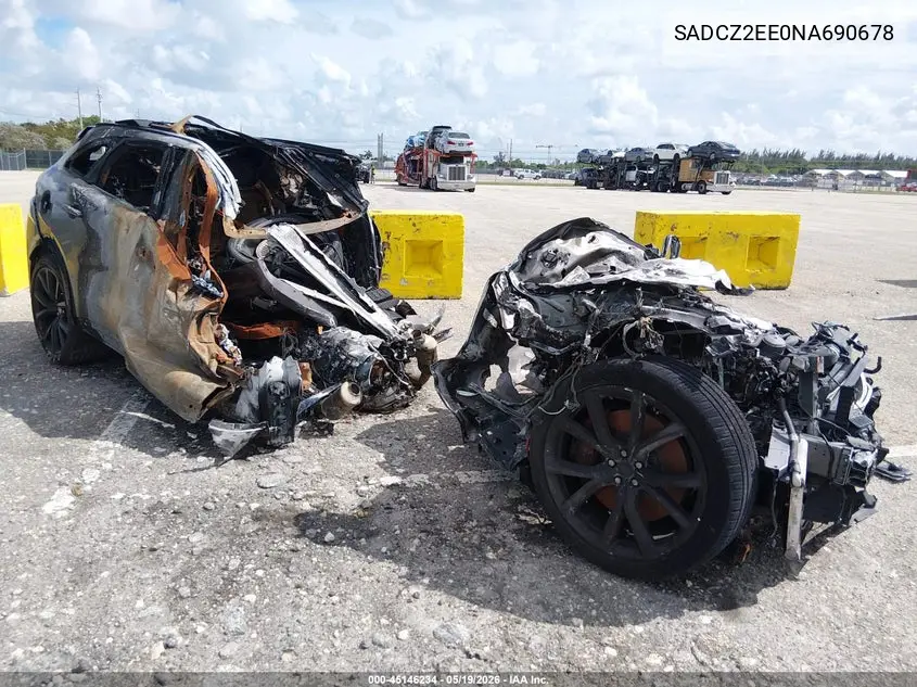 SADCZ2EE0NA690678 2022 Jaguar F-Pace Svr