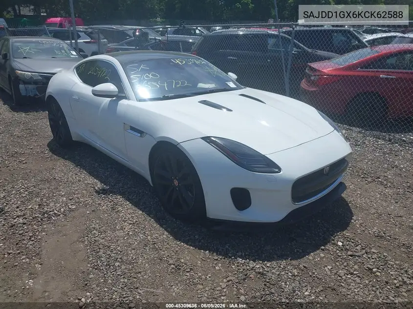 2019 Jaguar F-Type P300 VIN: SAJDD1GX6KCK62588 Lot: 45309636