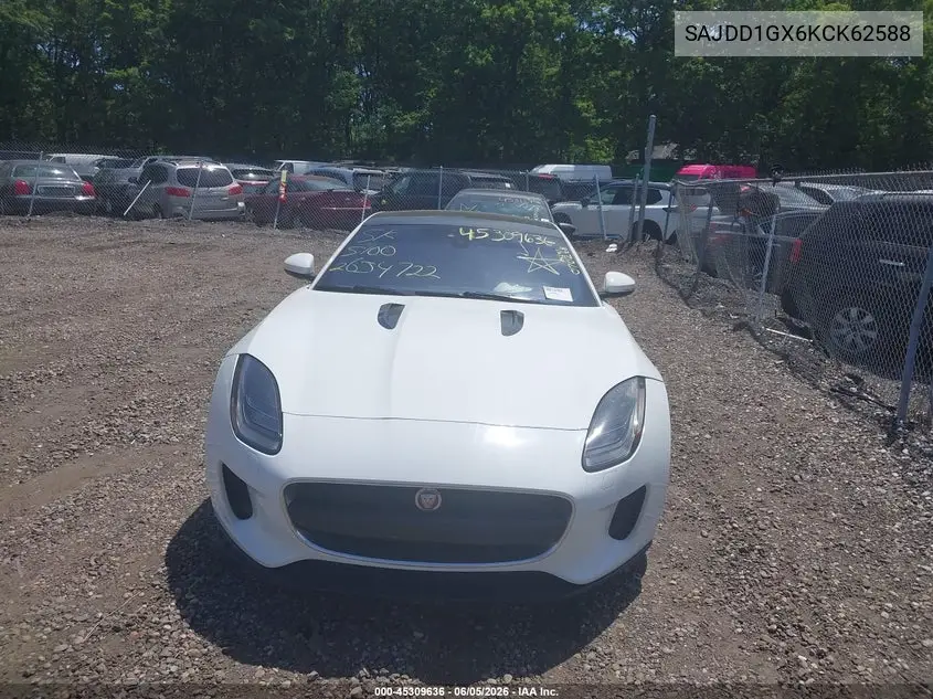 2019 Jaguar F-Type P300 VIN: SAJDD1GX6KCK62588 Lot: 45309636