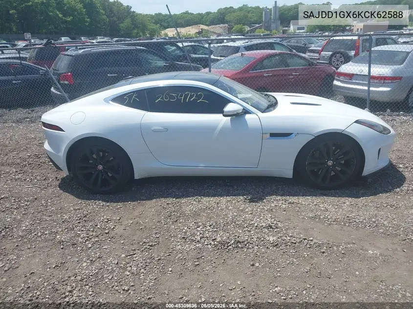 2019 Jaguar F-Type P300 VIN: SAJDD1GX6KCK62588 Lot: 45309636
