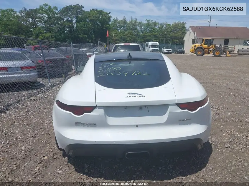 2019 Jaguar F-Type P300 VIN: SAJDD1GX6KCK62588 Lot: 45309636