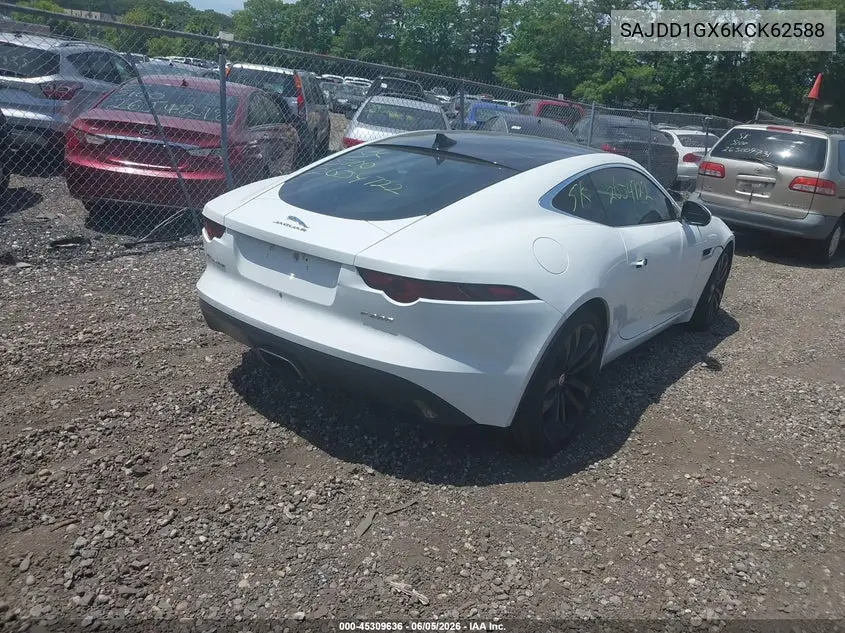 2019 Jaguar F-Type P300 VIN: SAJDD1GX6KCK62588 Lot: 45309636