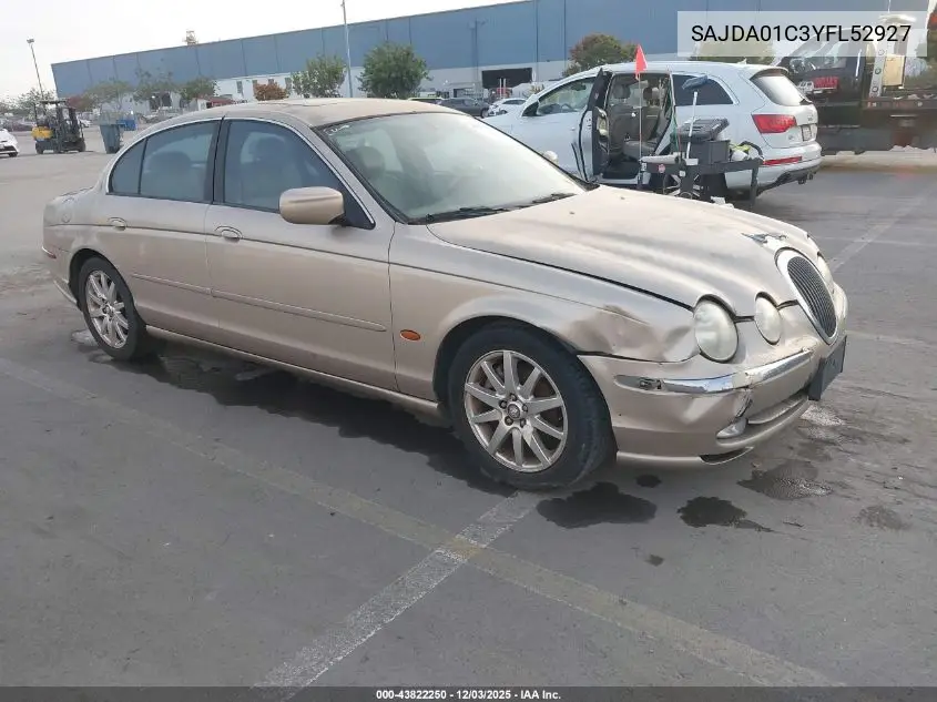 SAJDA01C3YFL52927 2000 Jaguar S-Type 3.0L V6