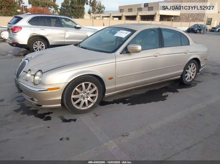 SAJDA01C3YFL52927 2000 Jaguar S-Type 3.0L V6