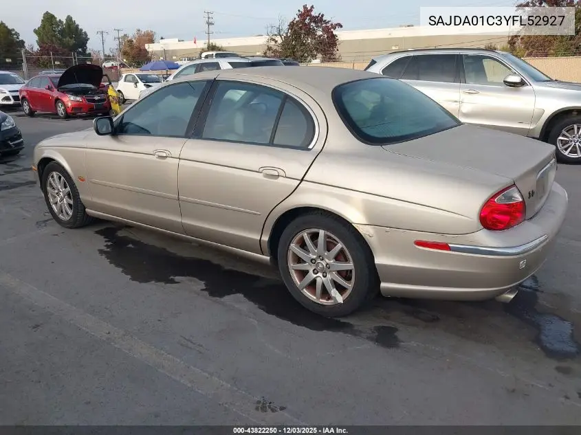SAJDA01C3YFL52927 2000 Jaguar S-Type 3.0L V6