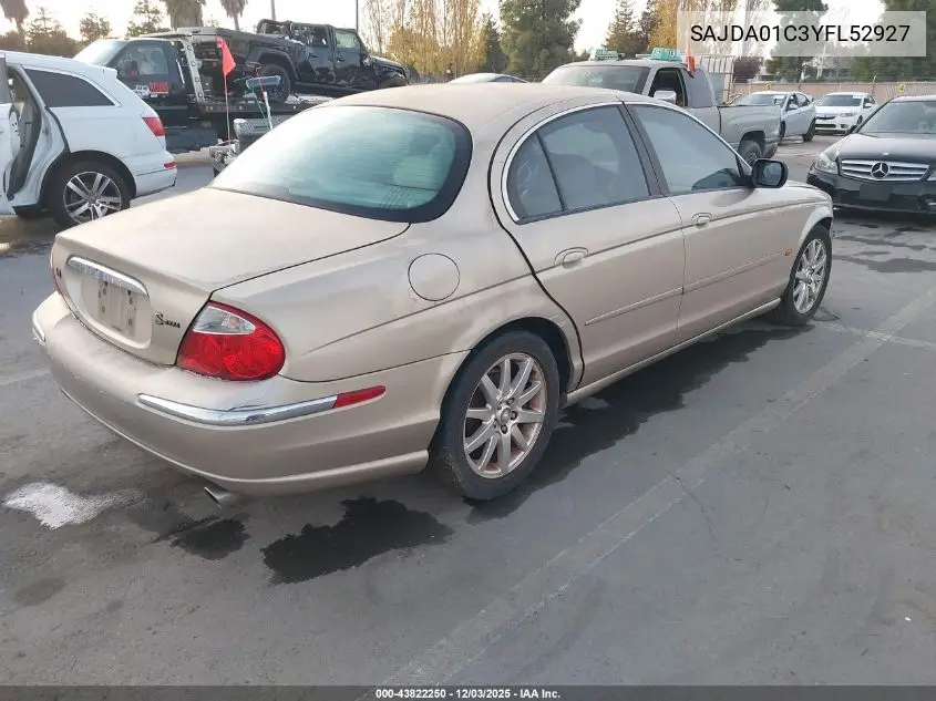SAJDA01C3YFL52927 2000 Jaguar S-Type 3.0L V6