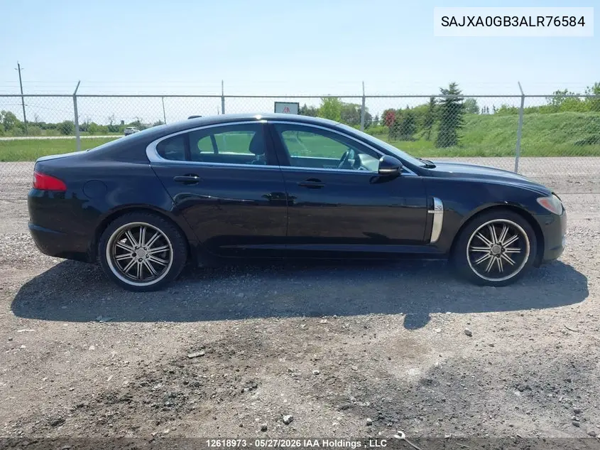2010 Jaguar Xf Premium VIN: SAJXA0GB3ALR76584 Lot: 12618973x