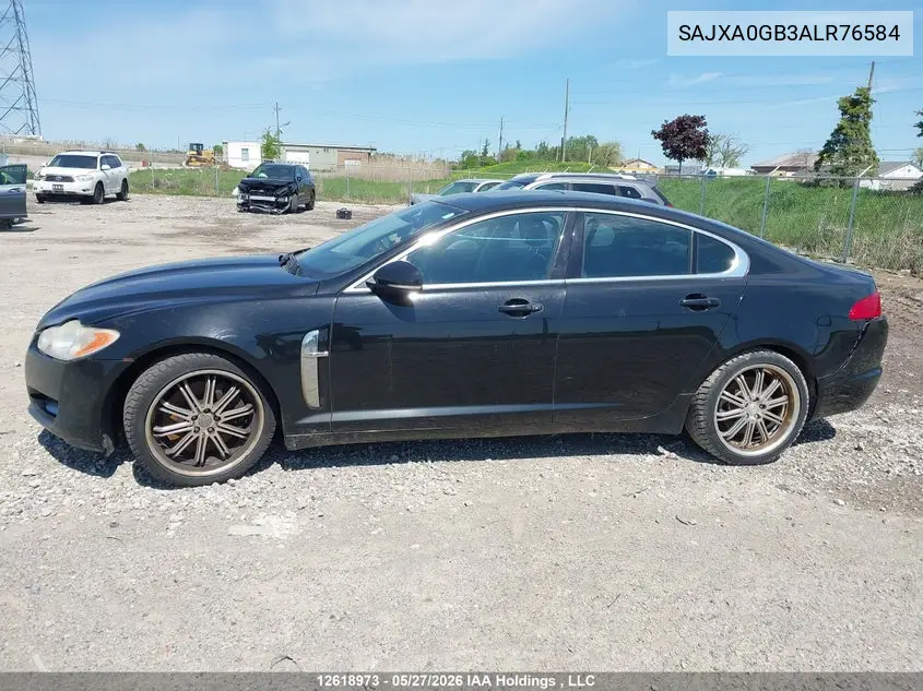2010 Jaguar Xf Premium VIN: SAJXA0GB3ALR76584 Lot: 12618973x
