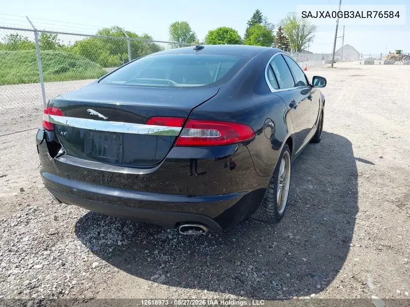 2010 Jaguar Xf Premium VIN: SAJXA0GB3ALR76584 Lot: 12618973x