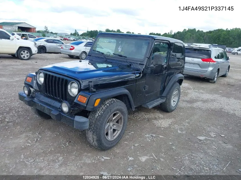 1J4FA49S21P337145 2001 Jeep Tj