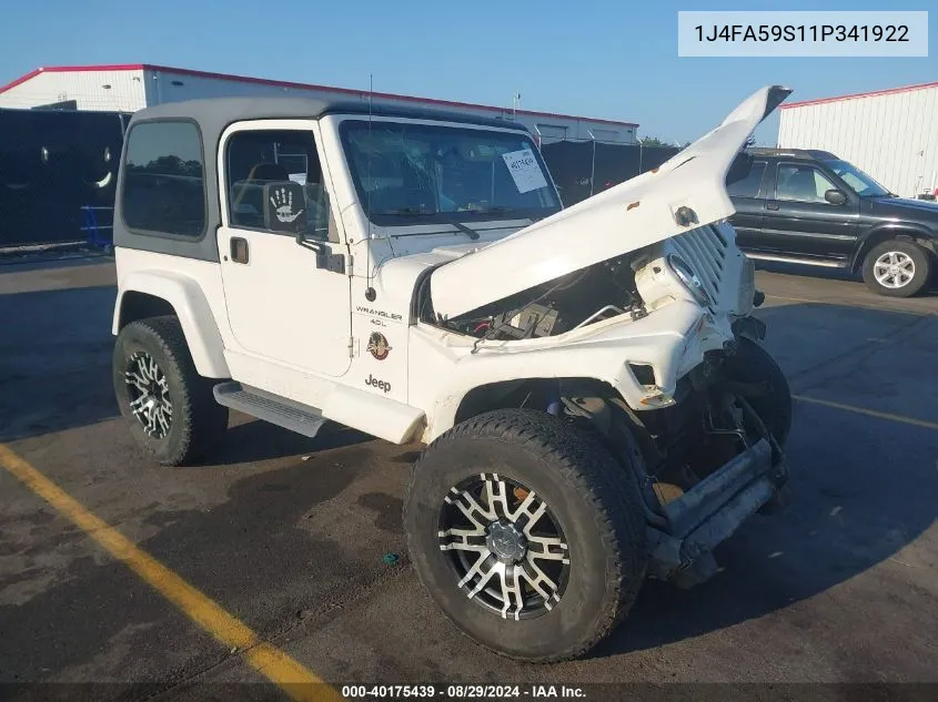 1J4FA59S11P341922 2001 Jeep Wrangler Sahara