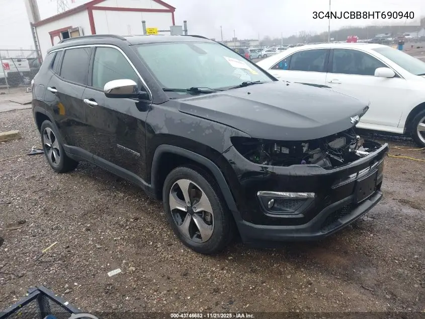 3C4NJCBB8HT690940 2017 Jeep New Compass Latitude Fwd