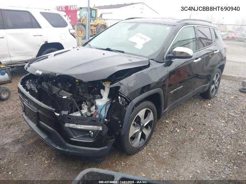 3C4NJCBB8HT690940 2017 Jeep New Compass Latitude Fwd